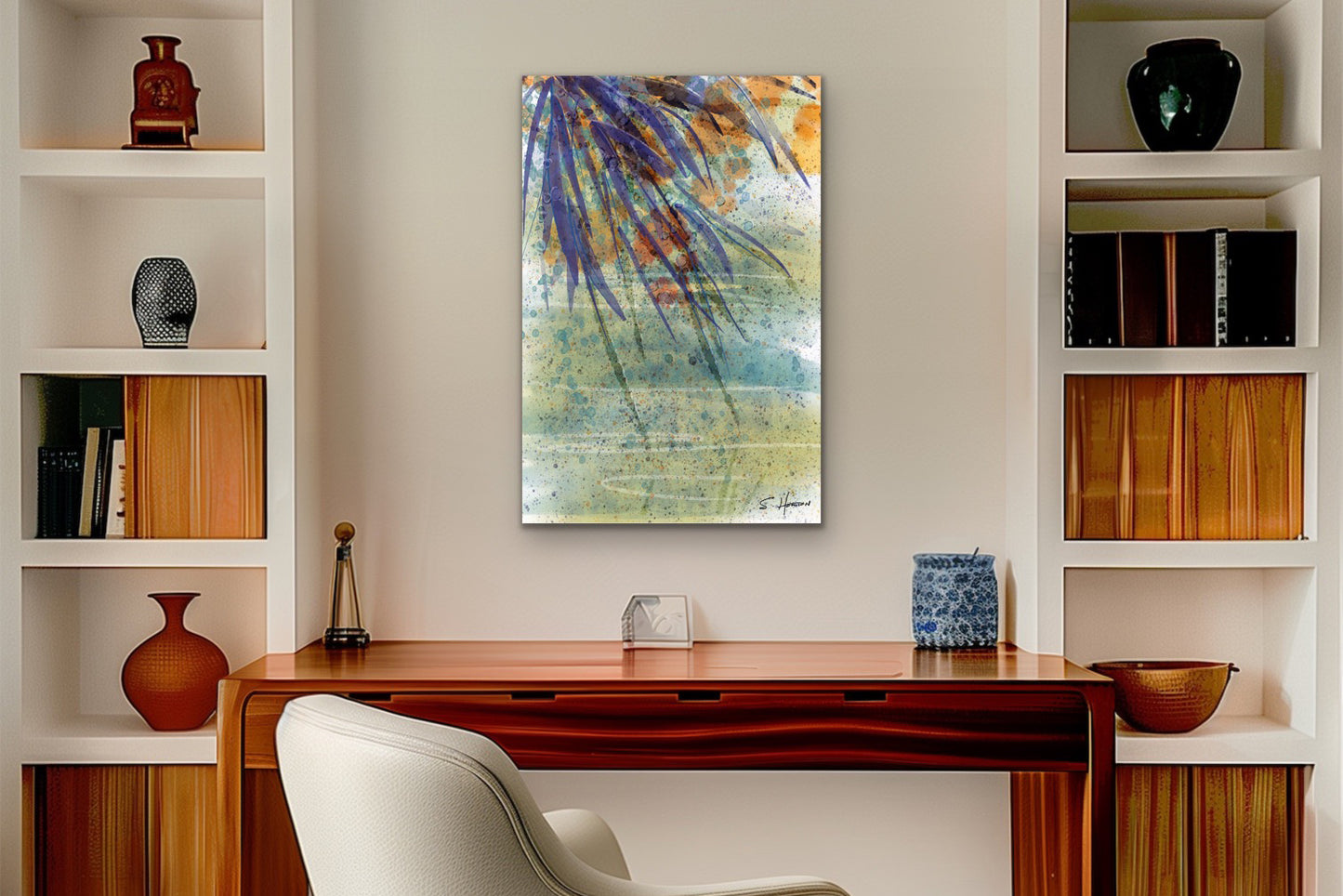 "Bamboo Over Water", Digital Art, Giclée on Canvas with Signature, High Quality Image, 24"w x 36"h or 40"w x 60"h, Limited Edition of 50