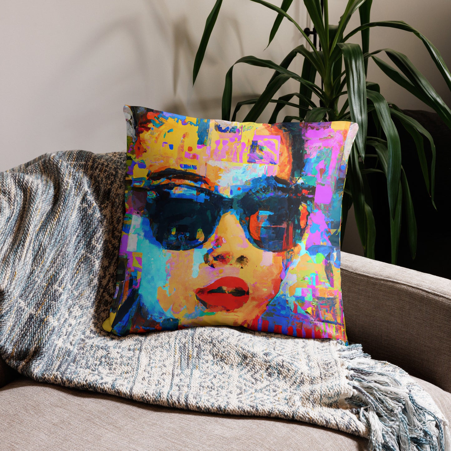She Vibes, Decorative Throw Pillow, High Quality Image, For Home Decor and Interior Design