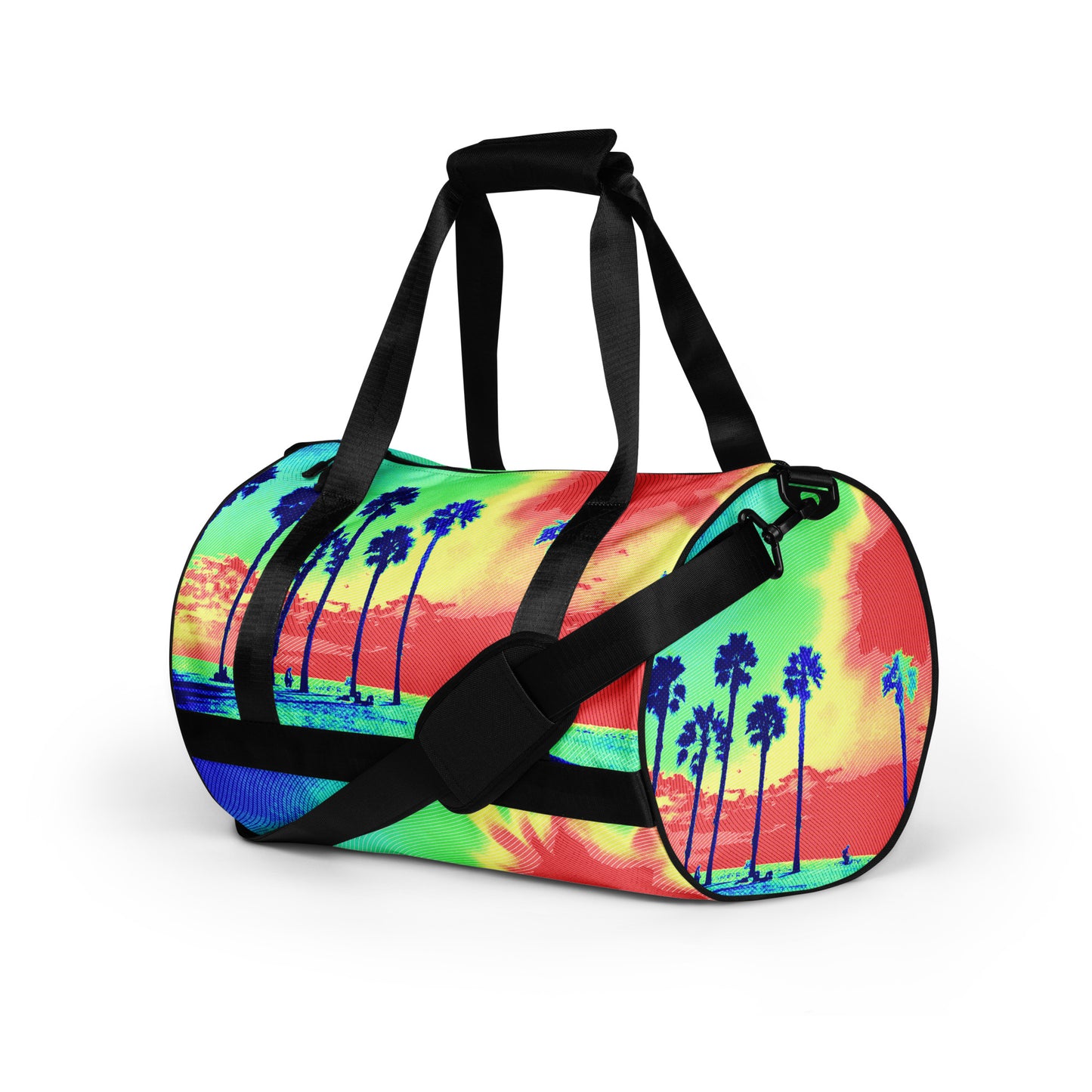 Santa Monica Boardwalk All-Over Print Gym Bag