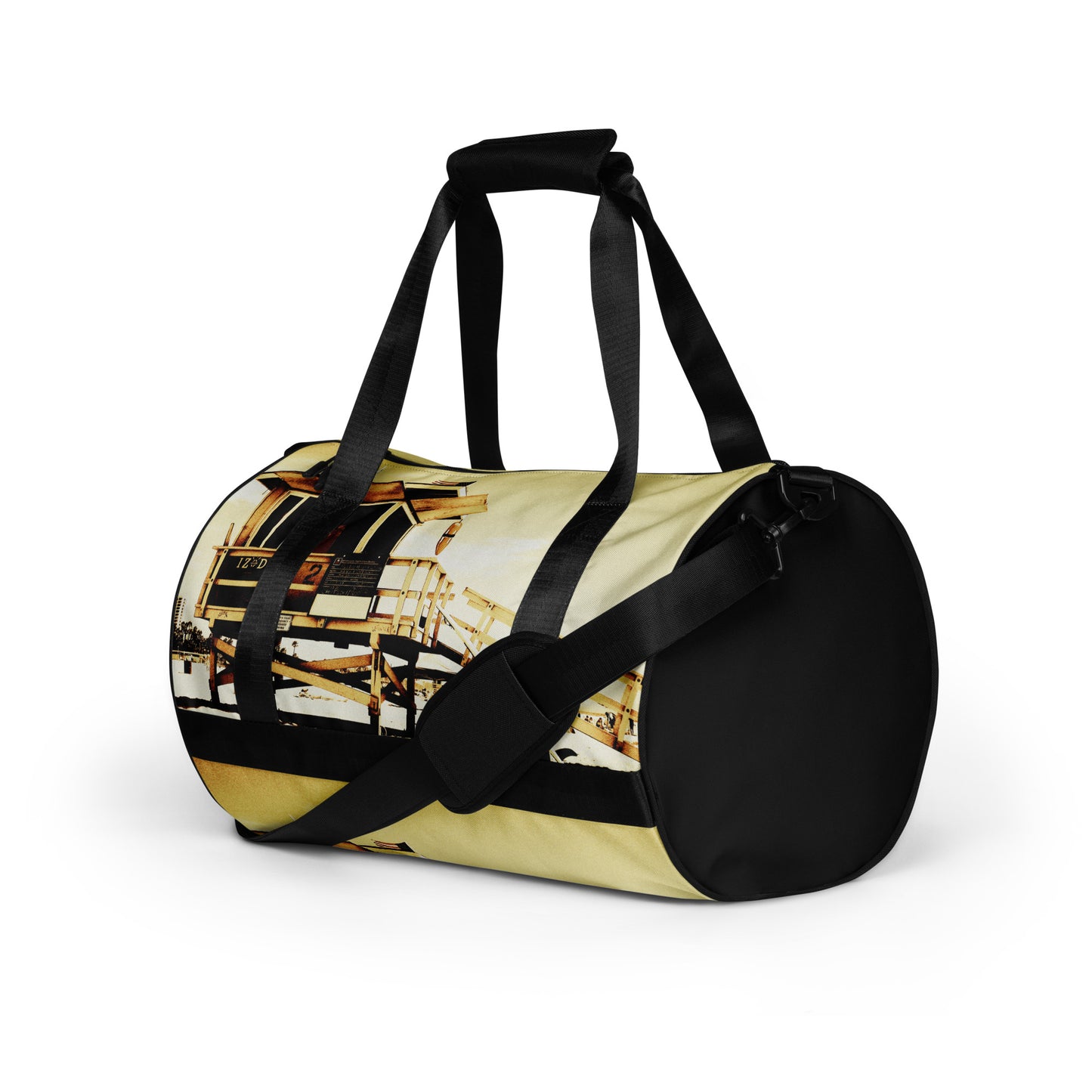 Santa Monica Lifeguard Station All-Over Print Gym Bag