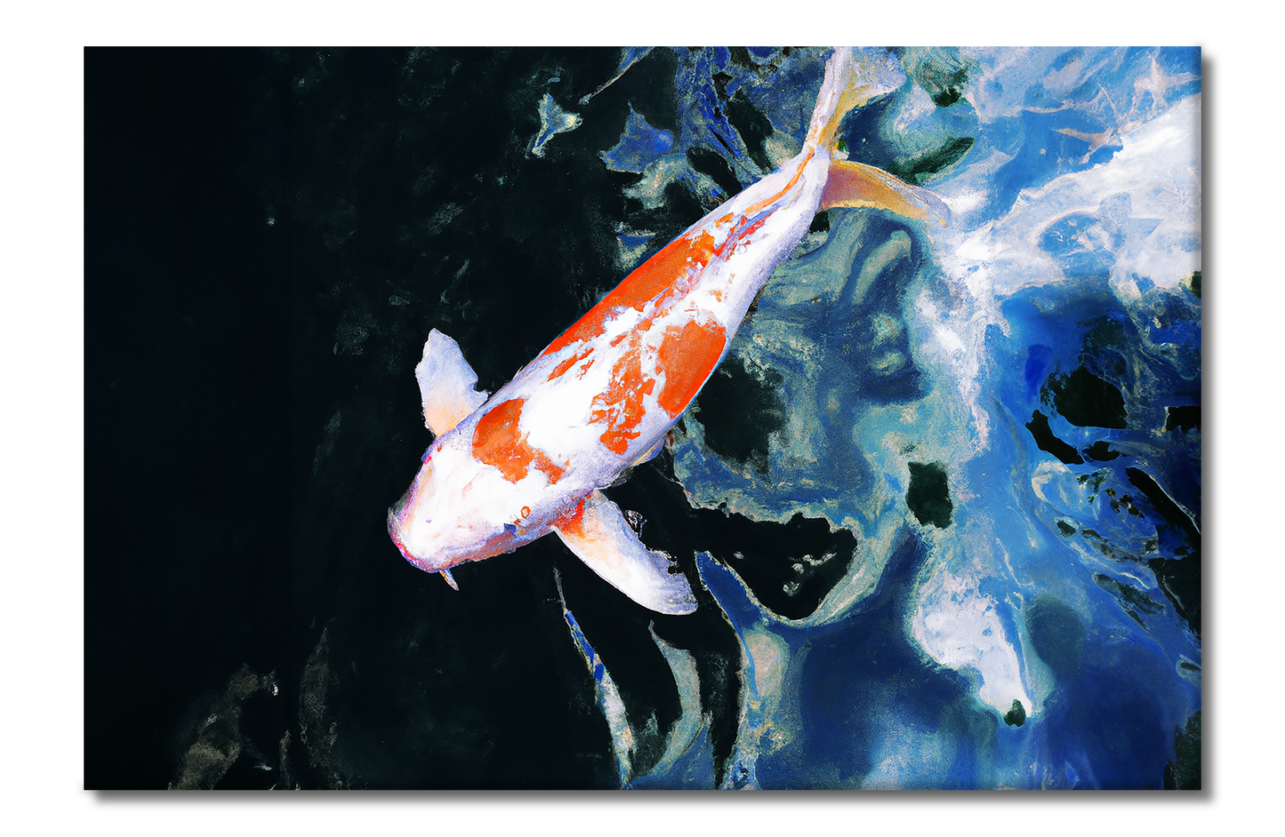 Koi, Animal Life, Digital Art, Canvas Print, High Quality Image, For Home Decor & Interior Design