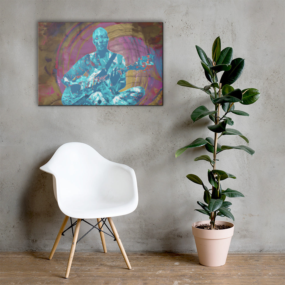 Guitar Player, Portraits, Digital Art, Canvas Print, High Quality Image, For Home Decor & Interior Design
