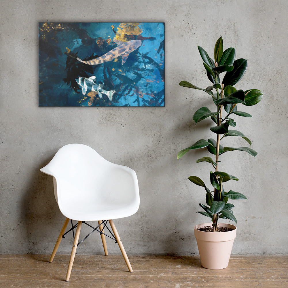 Koi, Animal Life, Digital Art, Canvas Print, High Quality Image, For Home Decor & Interior Design