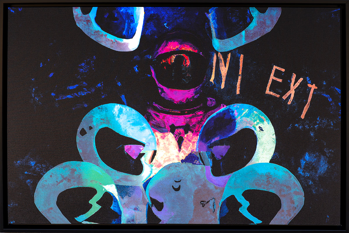 "Dreamcatchers: No Exit" Series Digital Art Print, 36"w x 24"h Canvas, Mounted in Floating Frame