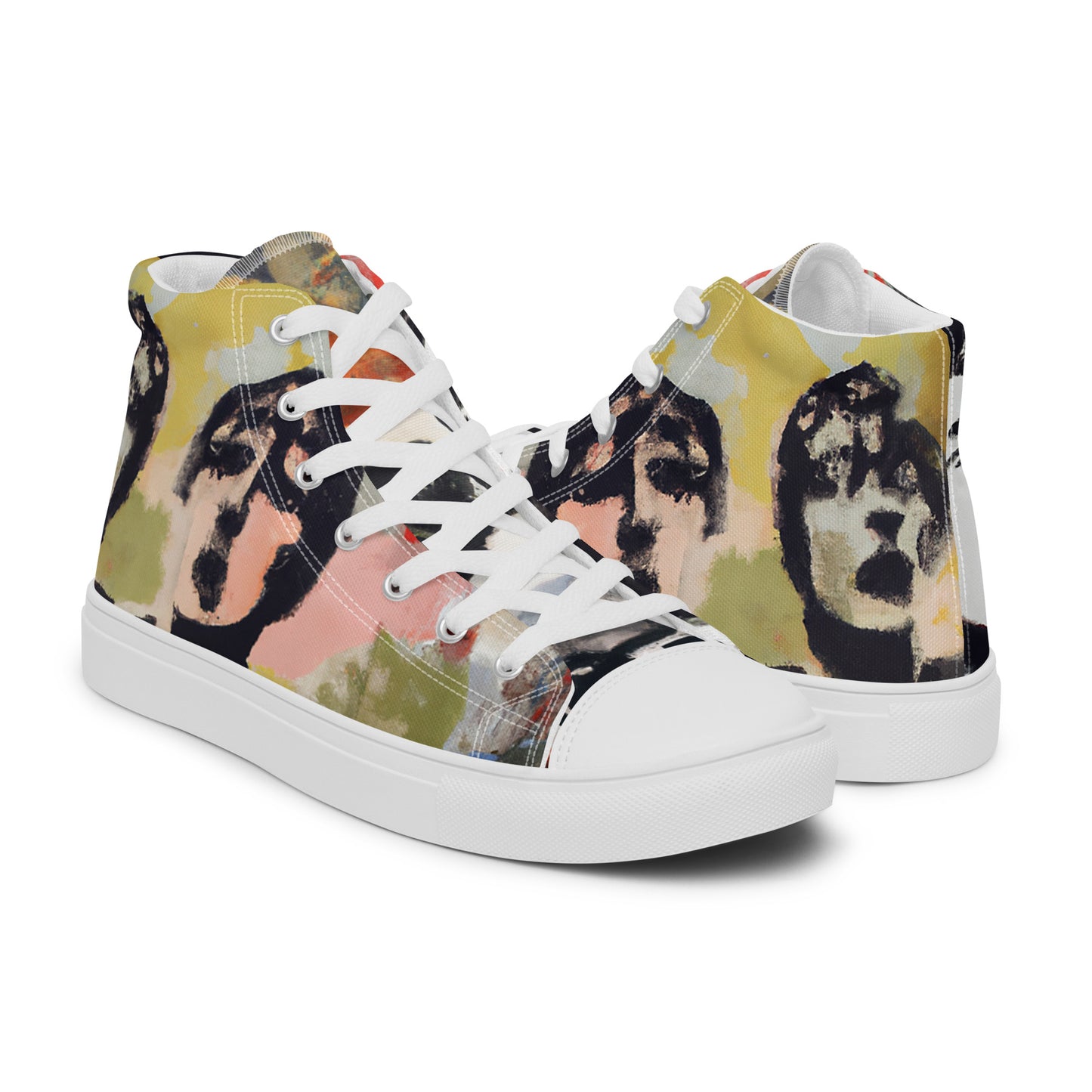 Portraits, Original Art, Men’s High Top Canvas Shoes