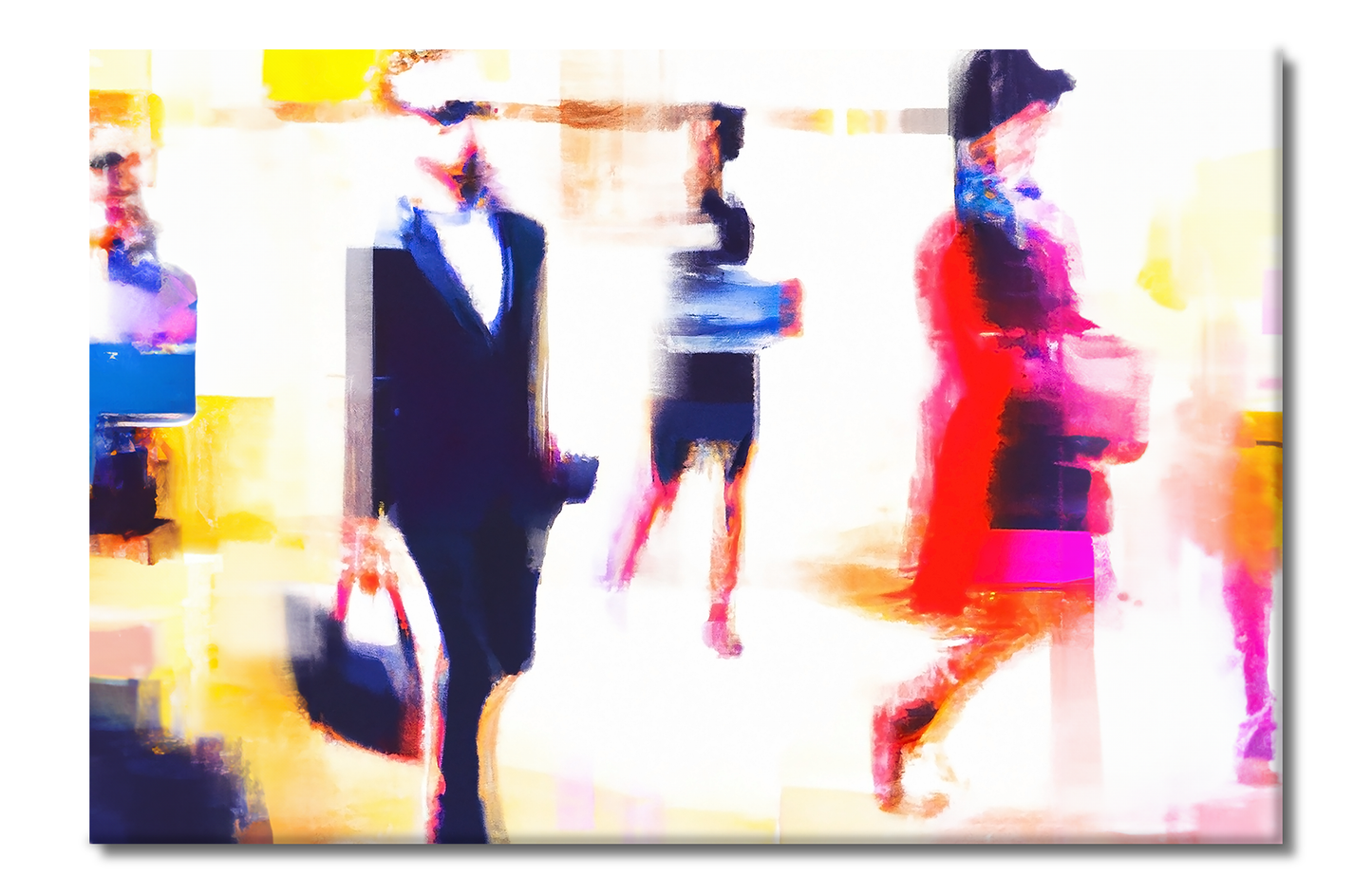 Social Symphony, Urban Vibes, Digital Art, Canvas Print, High Quality Image, For Home Decor & Interior Design