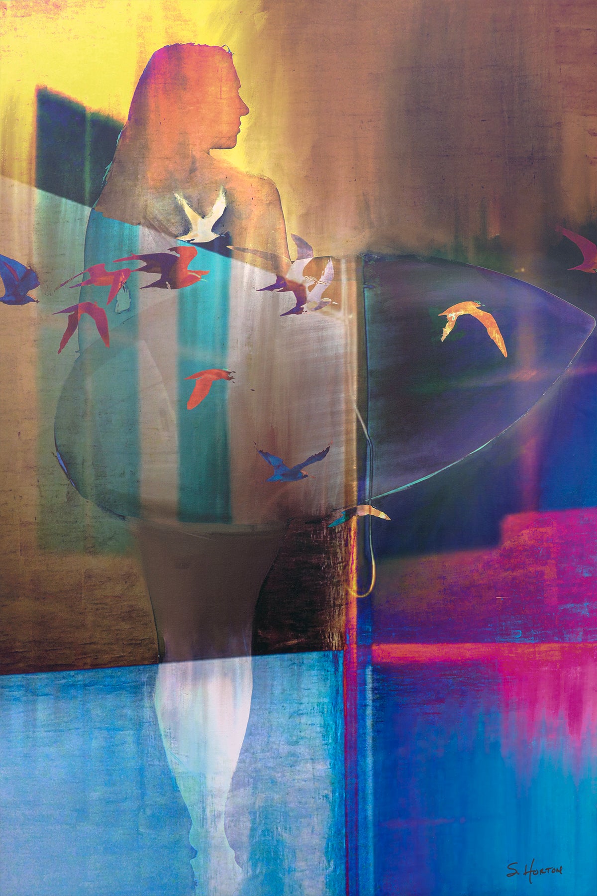 "Surf's Up", 40"w x 60"h Limted Edition Giclée