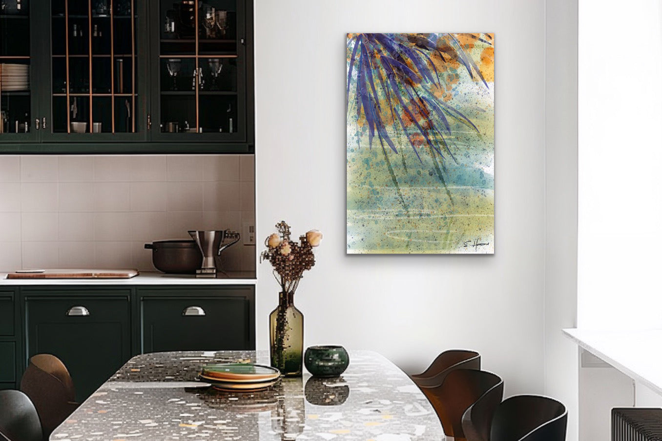 "Bamboo Over Water",  Digital Art, Giclée on Canvas with Signature, High Quality Image, 24"w x 36"h or 40"w x 60"h, Limited Edition of 50