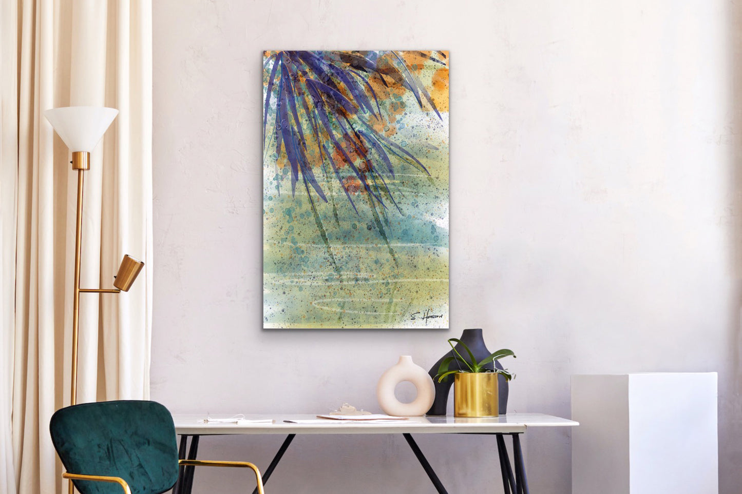 "Bamboo Over Water",  Digital Art, Giclée on Canvas with Signature, High Quality Image, 24"w x 36"h or 40"w x 60"h, Limited Edition of 50