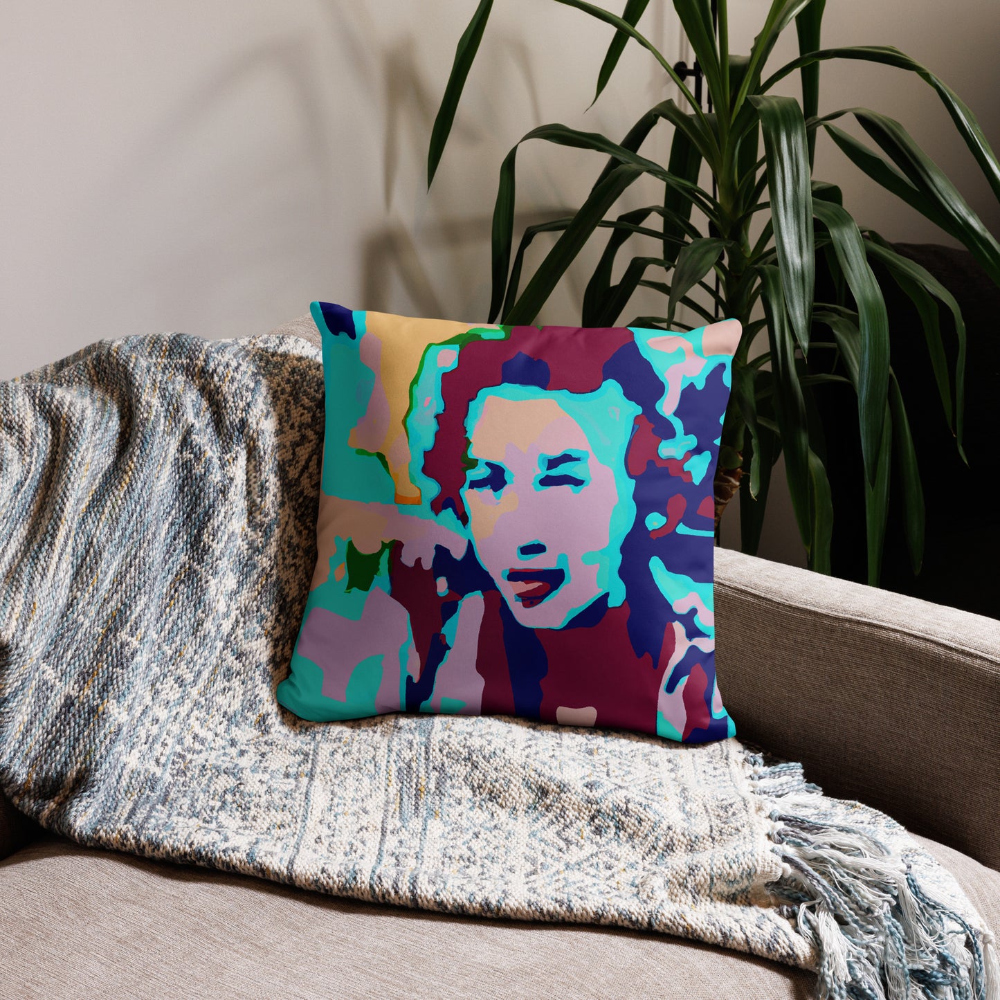 She Vibes, Decorative Throw Pillow, High Quality Image, For Home Decor and Interior Design