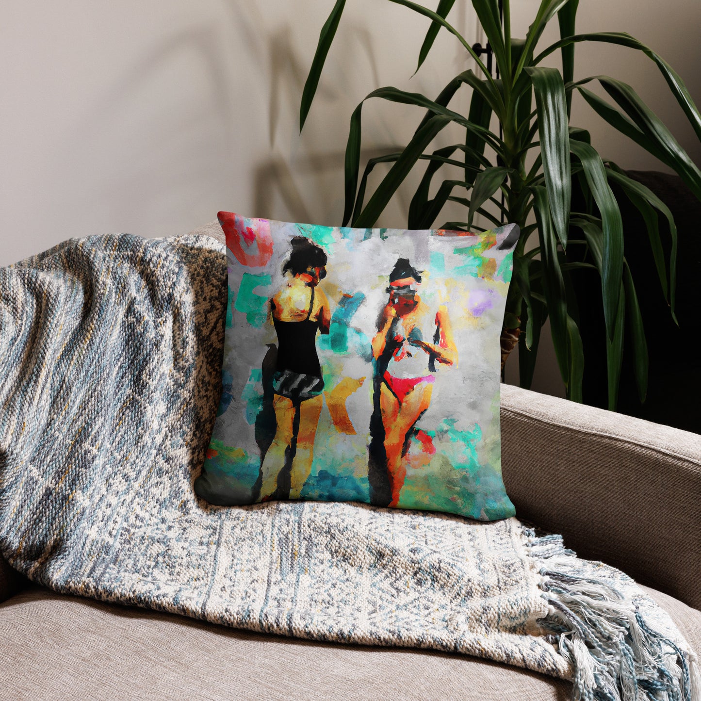 Beach Life, Decorative Throw Pillow, High Quality Image, For Home Decor and Interior Design