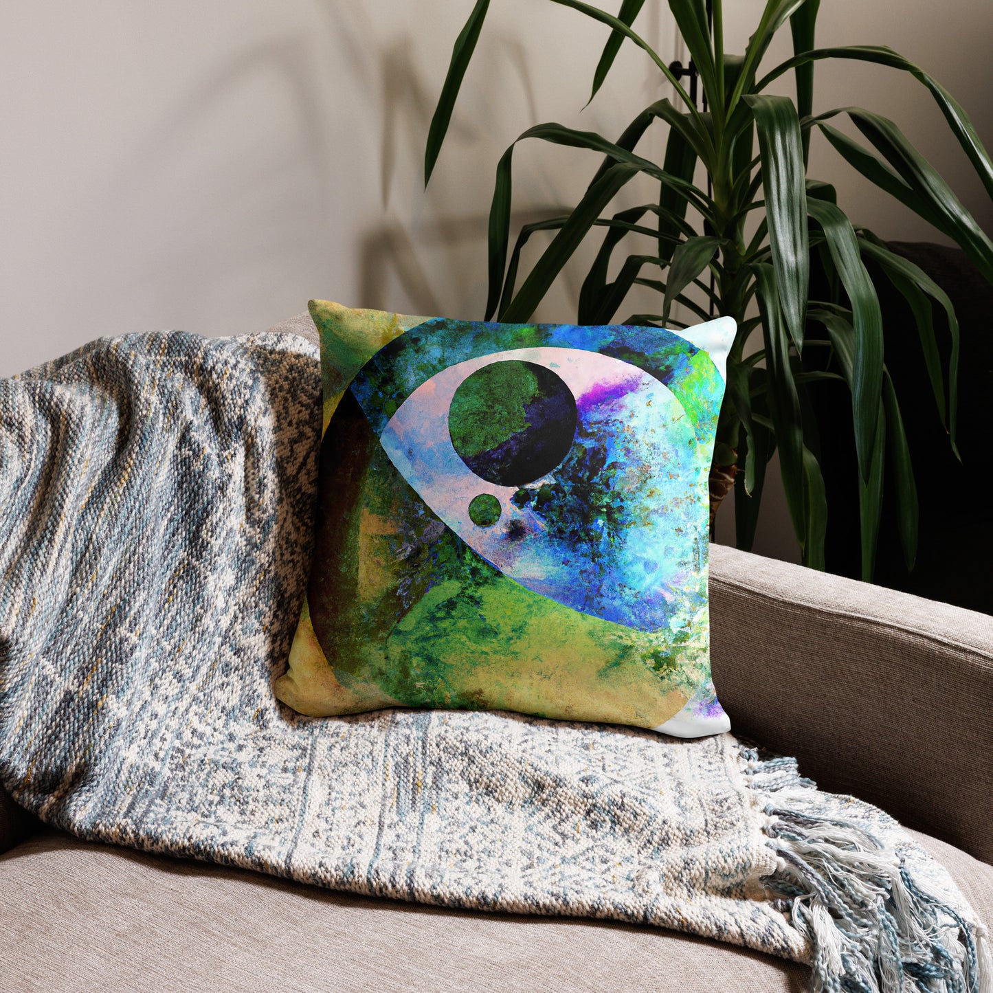 Celestials, Abstract, Decorative Throw Pillow, High Quality Image, For Home Decor and Interior Design