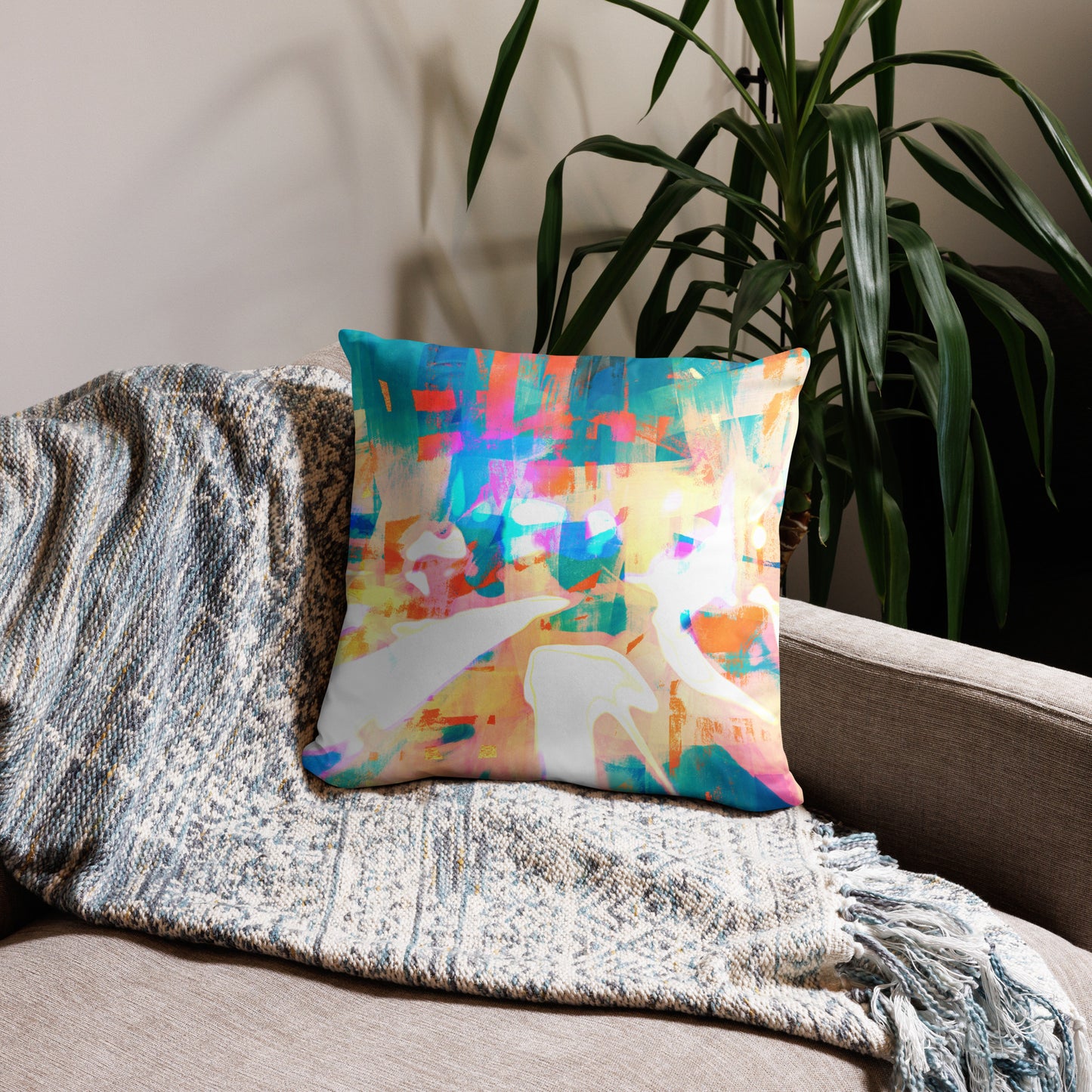 Citycentric Series, Abstract, Decorative Throw Pillow, High Quality Image, For Home Decor and Interior Design