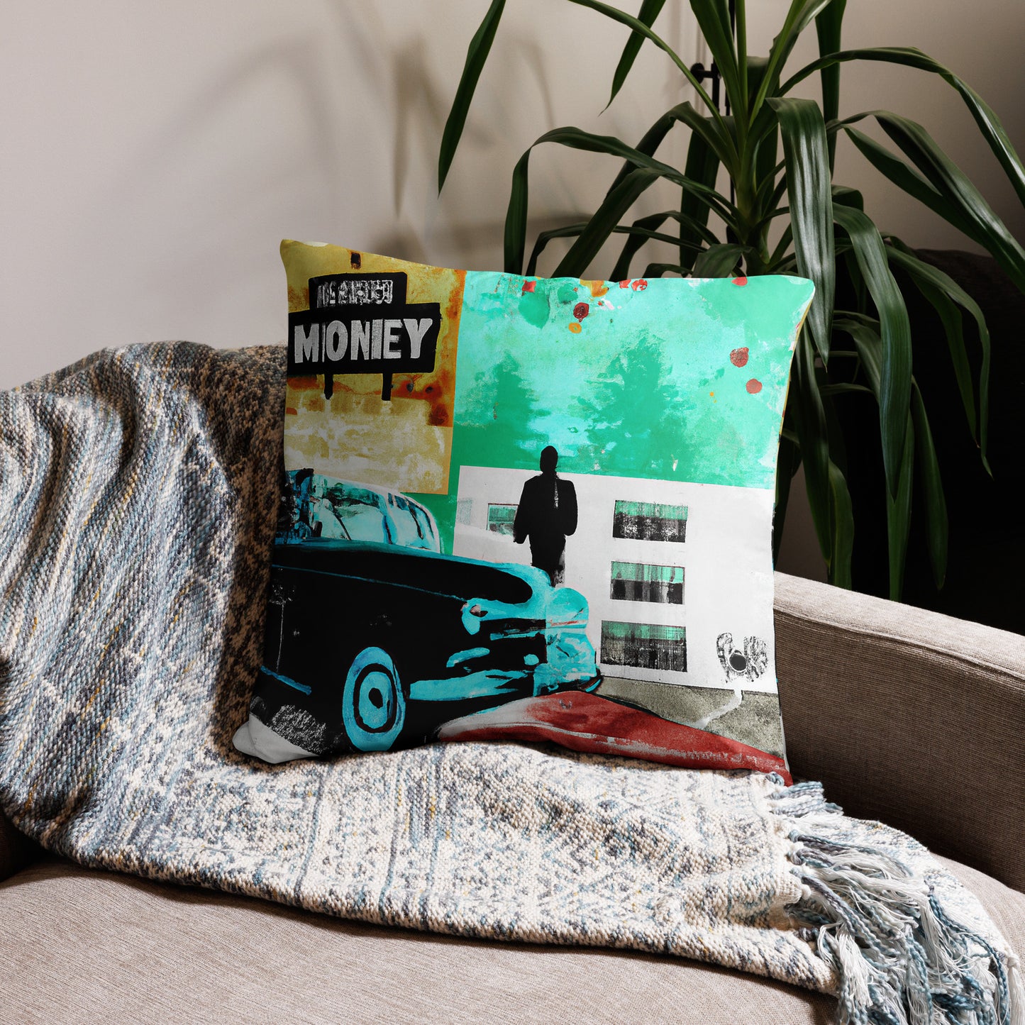 Route 66 Series, Decorative Throw Pillow, High Quality Image, For Home Decor and Interior Design