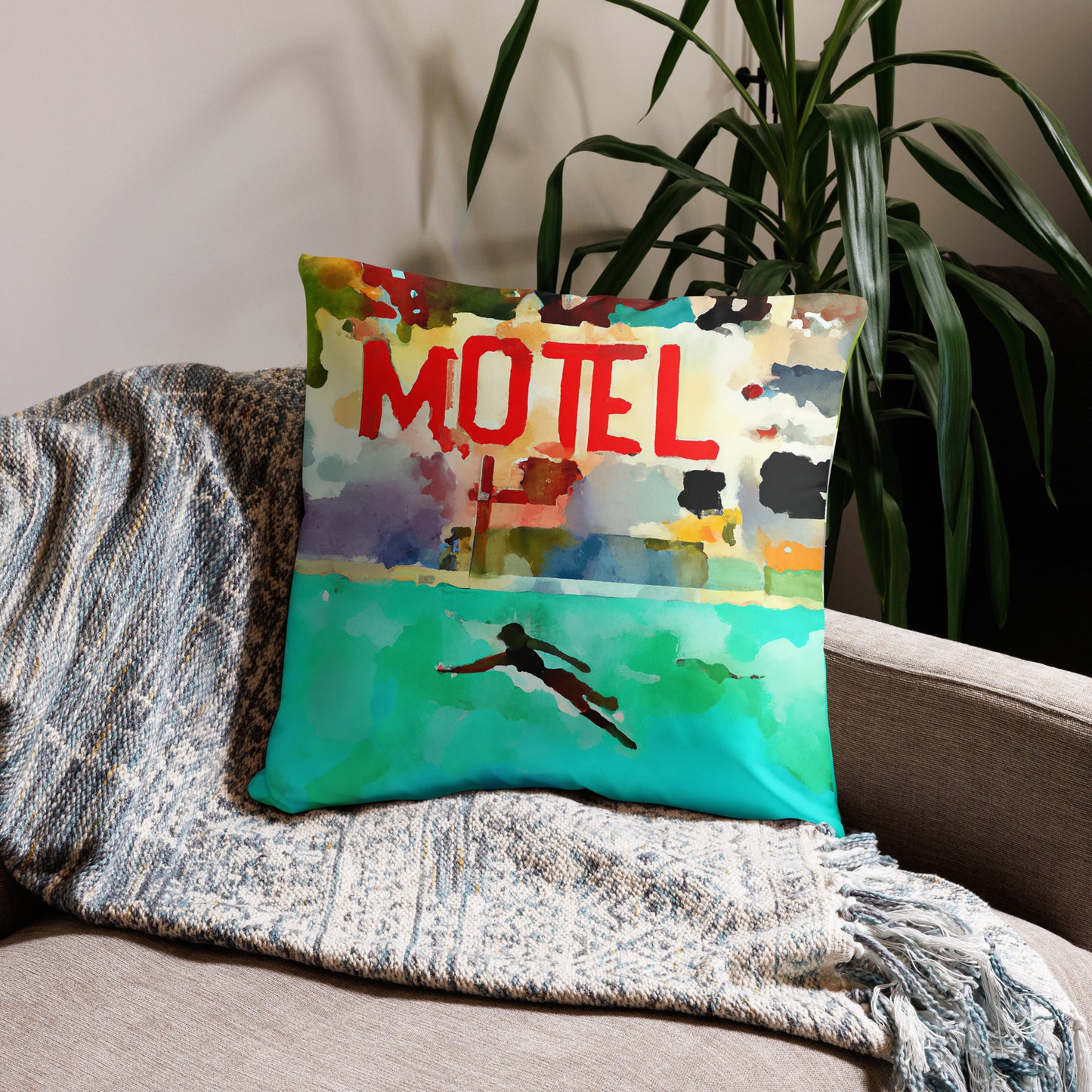 Route 66 Series, Decorative Throw Pillow, High Quality Image, For Home Decor and Interior Design