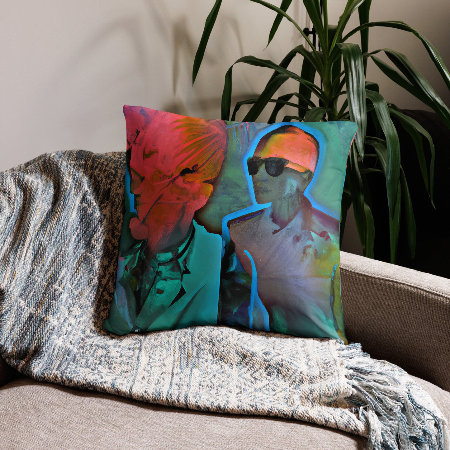 Portraits, Decorative Throw Pillow, High Quality Image, For Home Decor and Interior Design