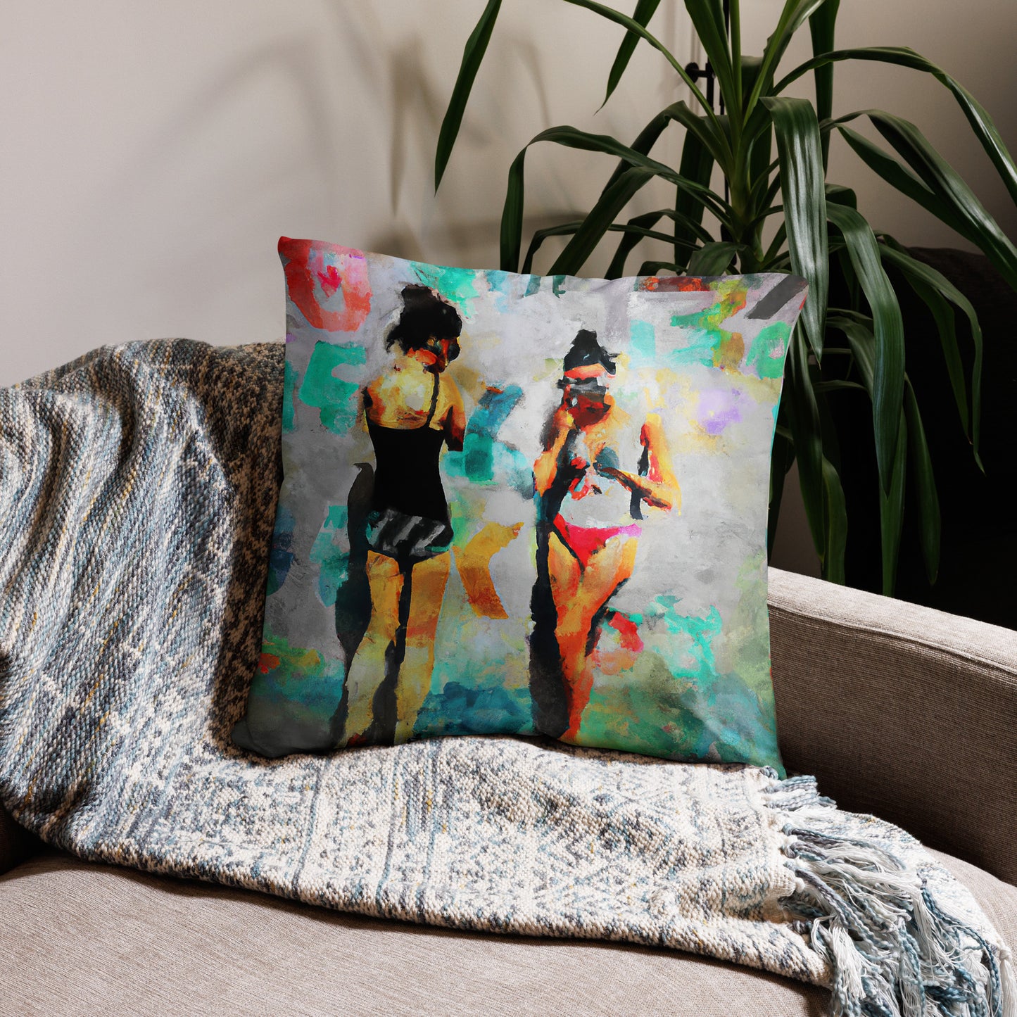 Beach Life, Decorative Throw Pillow, High Quality Image, For Home Decor and Interior Design