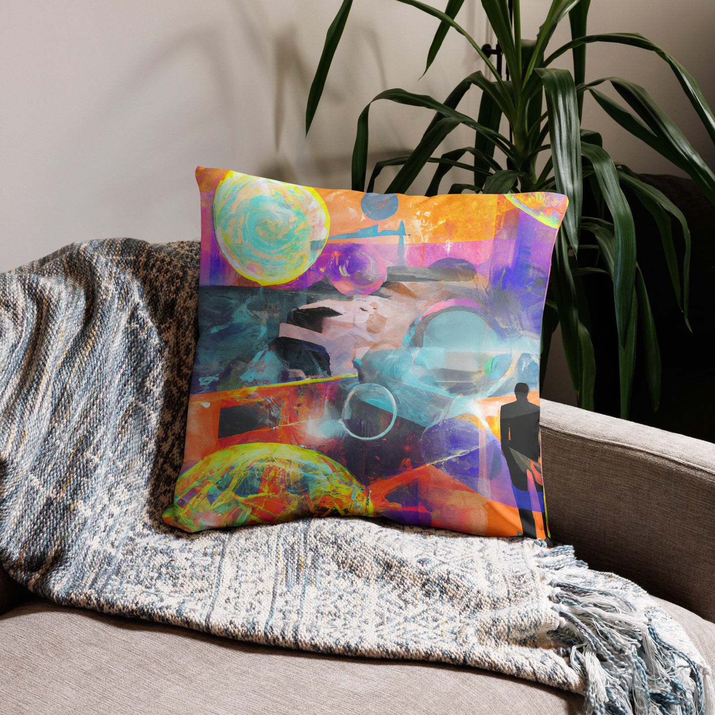 Dreamcatchers, Surreal, Decorative Throw Pillow, High Quality Image, For Home Decor and Interior Design