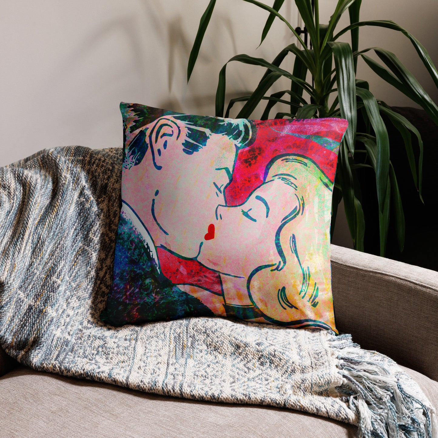 Neon Love Series, Decorative Throw Pillow, High Quality Image, For Home Decor and Interior Design