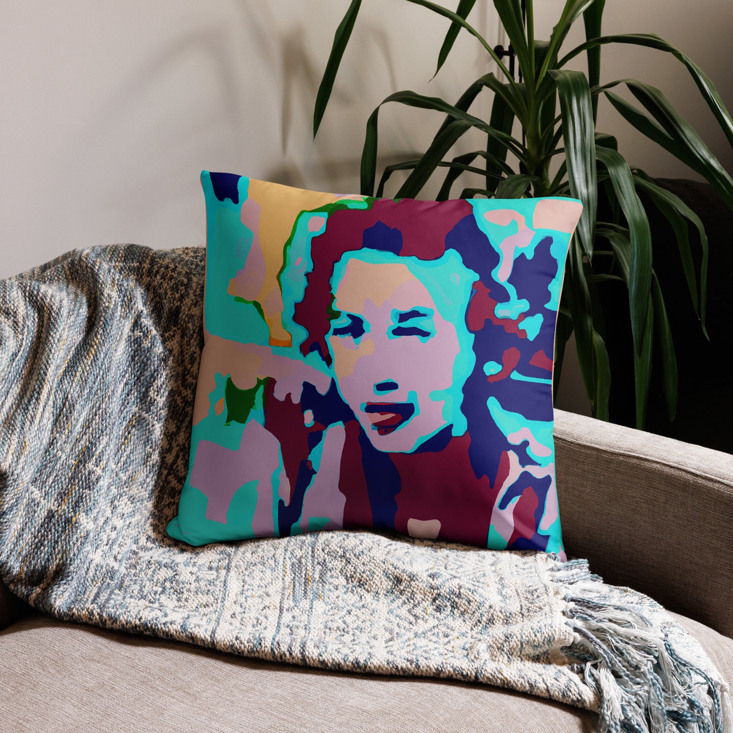 She Vibes, Decorative Throw Pillow, High Quality Image, For Home Decor and Interior Design