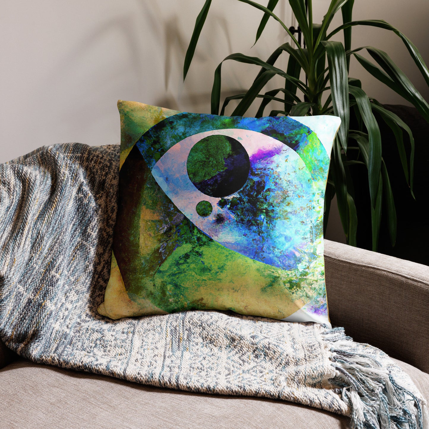 Celestials, Abstract, Decorative Throw Pillow, High Quality Image, For Home Decor and Interior Design