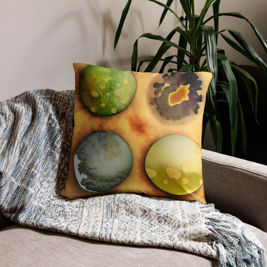 Celestials, Abstract, Decorative Throw Pillow, High Quality Image, For Home Decor and Interior Design