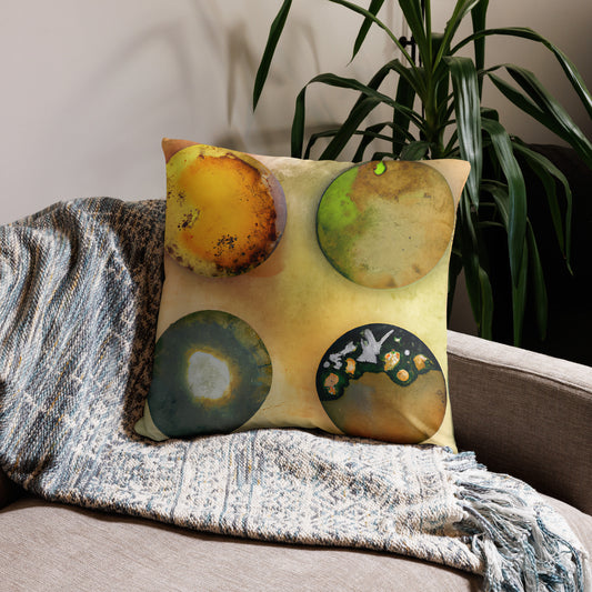Celestials, Abstract, Decorative Throw Pillow, High Quality Image, For Home Decor and Interior Design
