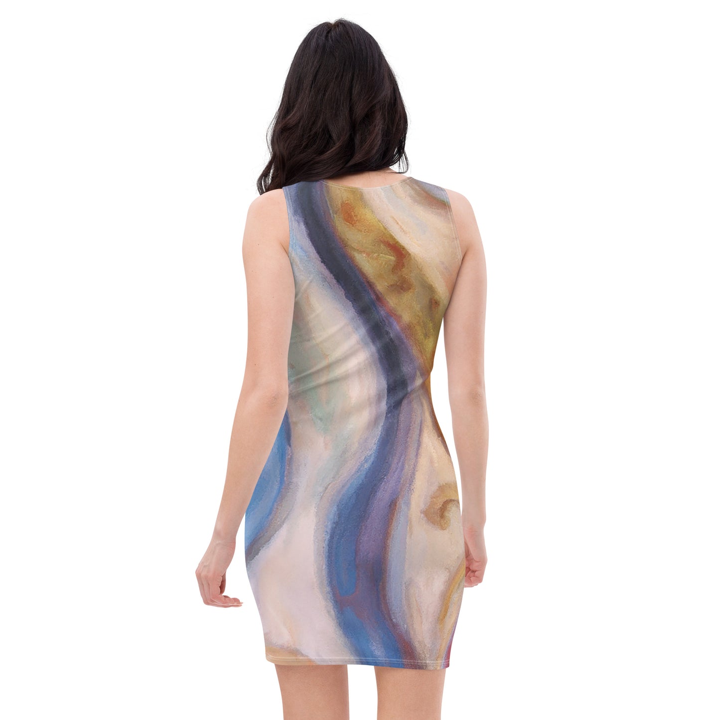 The Dance, Abstract, Tank Dress, Original Art, Womens, Lightweight, Wrinkle Free, Wash and Wear Fabric, Modern Casual Style and Fashion