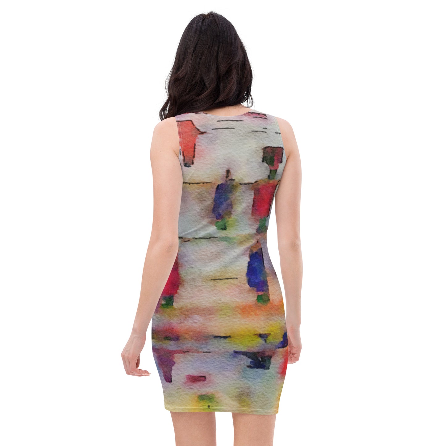 Abstract, Tank Dress, Original Art, Womens, Lightweight, Wrinkle Free, Wash and Wear Fabric, Modern Casual Style and Fashion