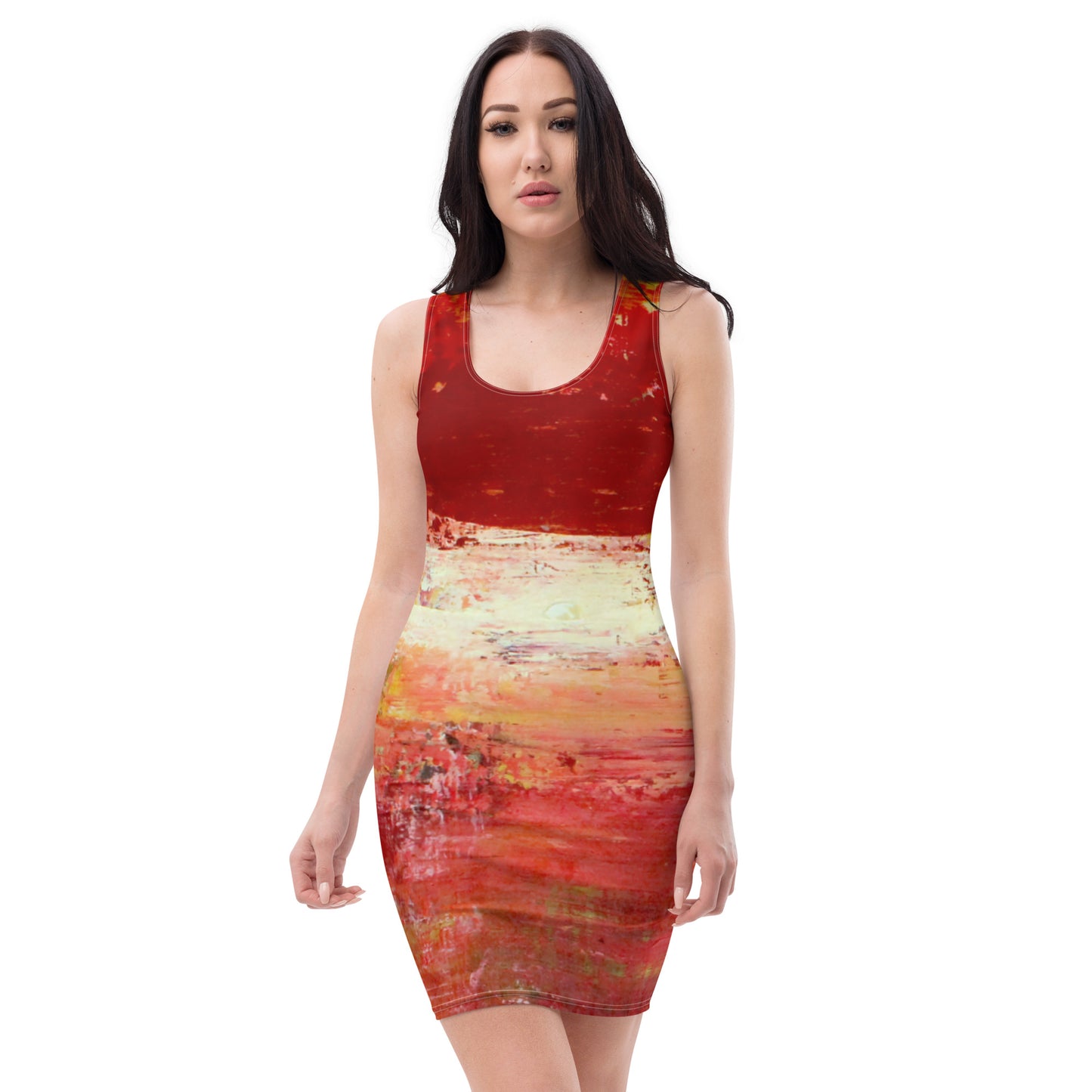 Abstract, Tank Dress, Original Art, Womens, Lightweight, Wrinkle Free, Wash and Wear Fabric, Modern Casual Style and Fashion