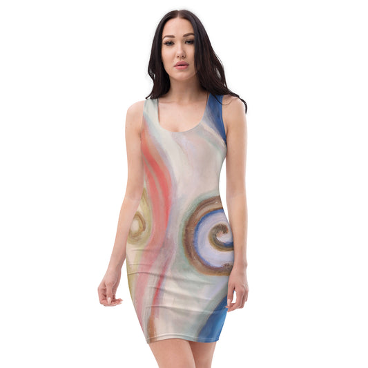 The Dance, Abstract, Tank Dress, Original Art, Womens, Lightweight, Wrinkle Free, Wash and Wear Fabric, Modern Casual Style and Fashion