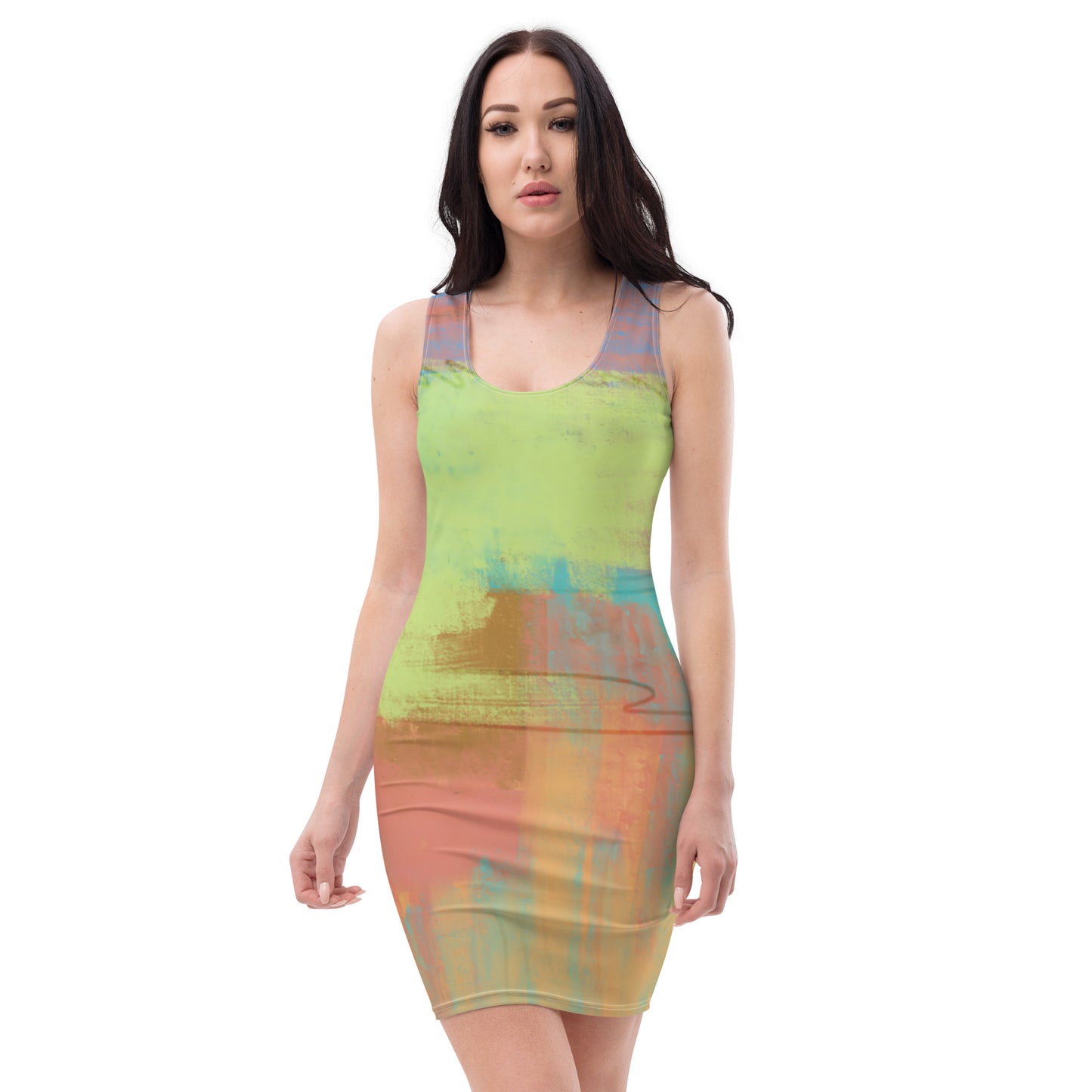 Abstract, Tank Dress, Original Art, Womens, Lightweight, Wrinkle Free, Wash and Wear Fabric, Modern Casual Style and Fashion