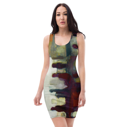 Abstract, Tank Dress, Original Art, Womens, Lightweight, Wrinkle Free, Wash and Wear Fabric, Modern Casual Style and Fashion