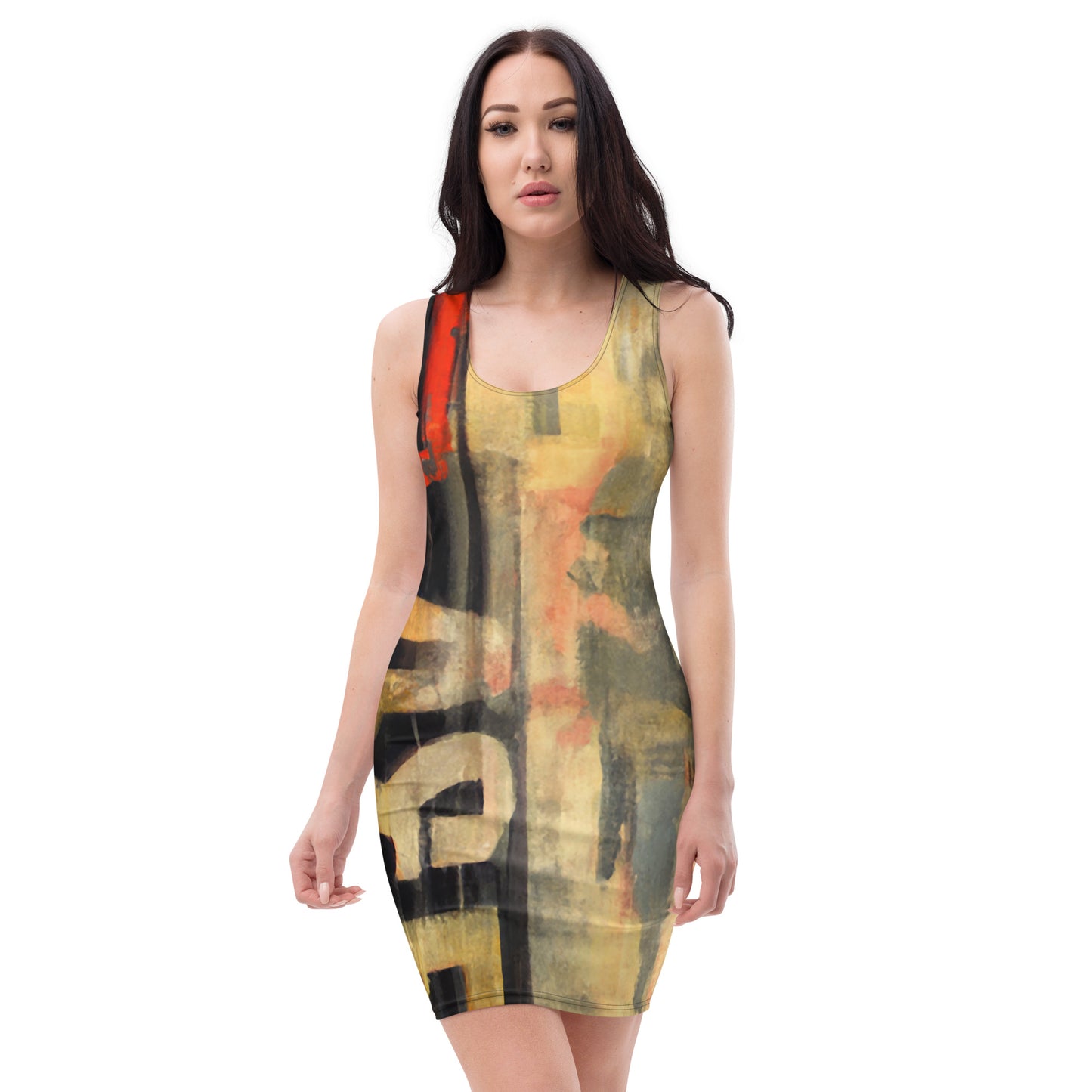 Abstract, Tank Dress, Original Art, Womens, Lightweight, Wrinkle Free, Wash and Wear Fabric, Modern Casual Style and Fashion