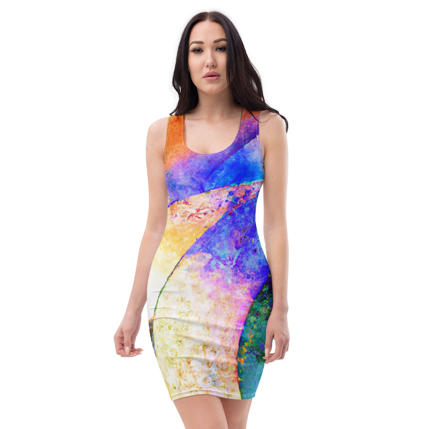 Abstract, Tank Dress, Original Art, Womens, Lightweight, Wrinkle Free, Wash and Wear Fabric, Modern Casual Style and Fashion