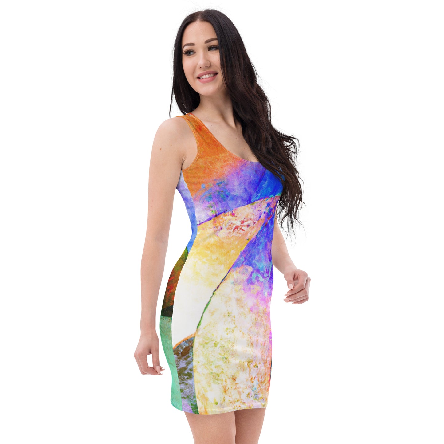 Abstract, Tank Dress, Original Art, Womens, Lightweight, Wrinkle Free, Wash and Wear Fabric, Modern Casual Style and Fashion