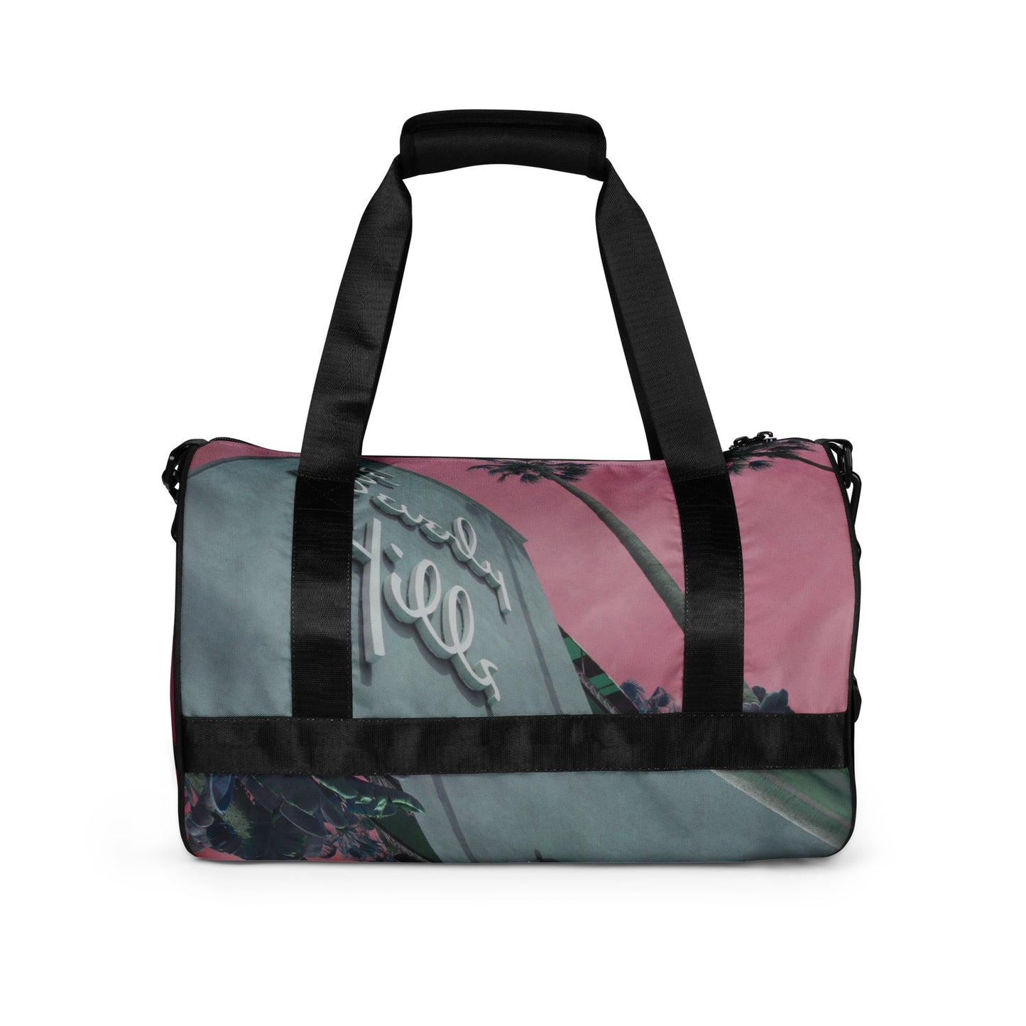 Beverly Hills Hotel Pink Sky All-Over Print Gym Bag