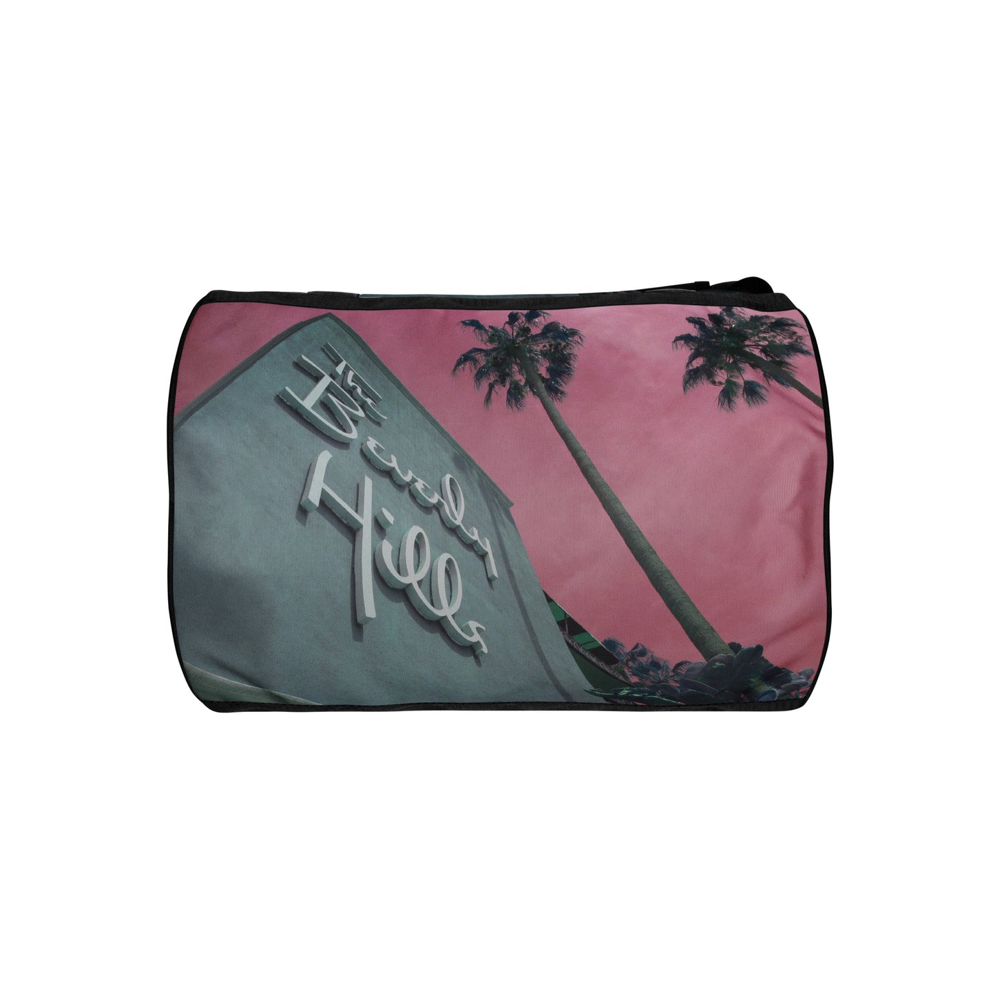 Beverly Hills Hotel Pink Sky All-Over Print Gym Bag