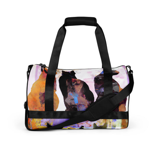 Cats In The Bag All-Over Print Gym Bag