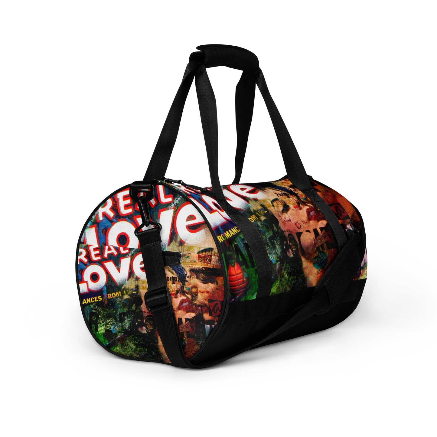 Real Love, Neon Love Series All-Over Print Gym Bag