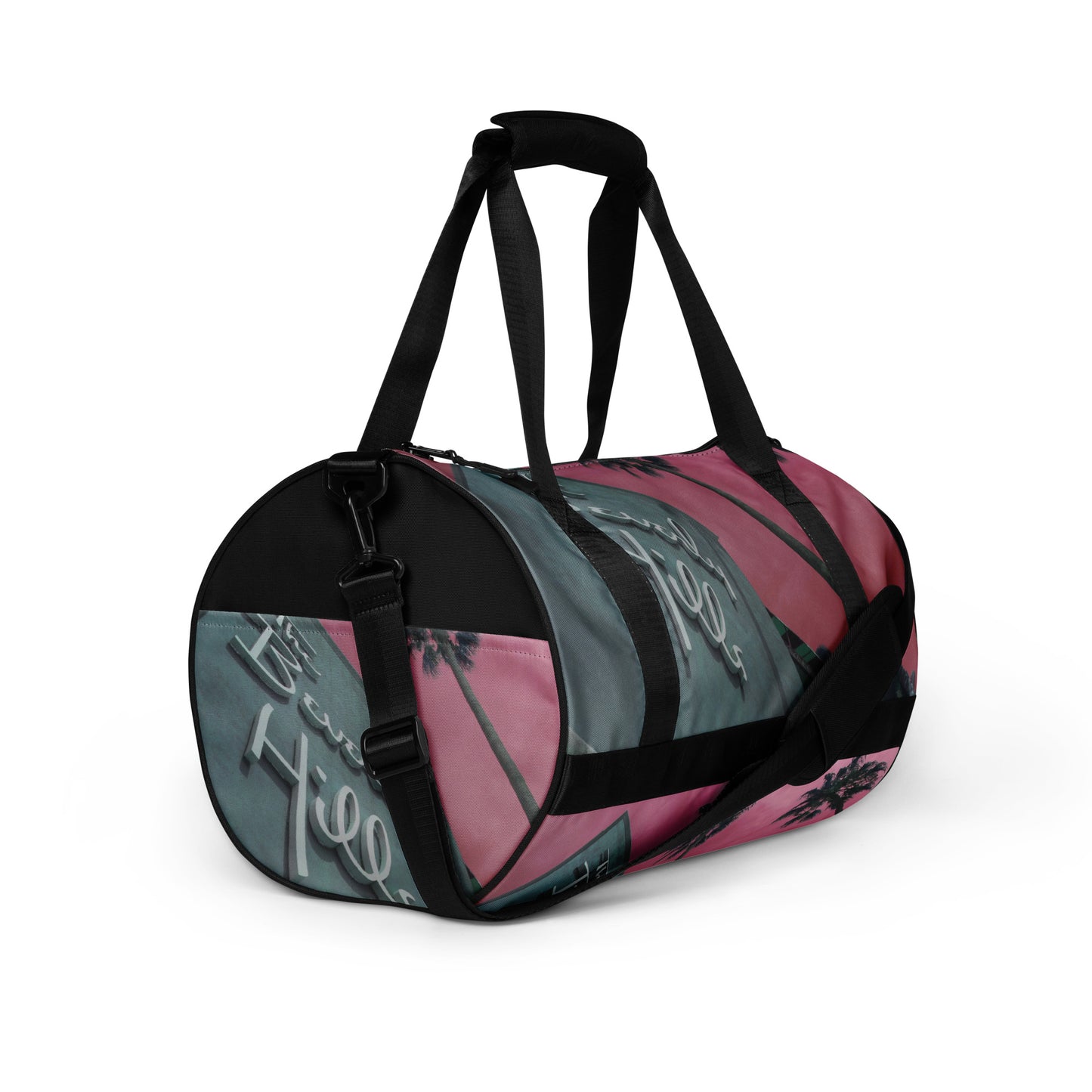 Beverly Hills Hotel Pink Sky All-Over Print Gym Bag