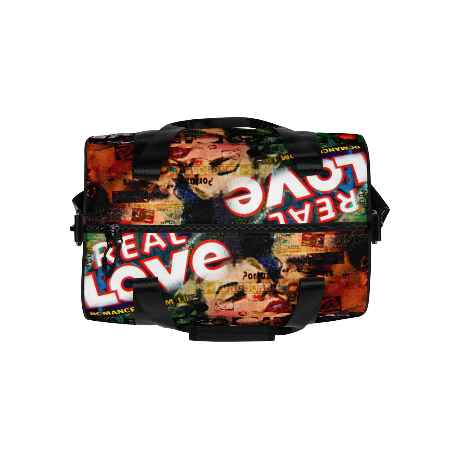 Real Love, Neon Love Series All-Over Print Gym Bag