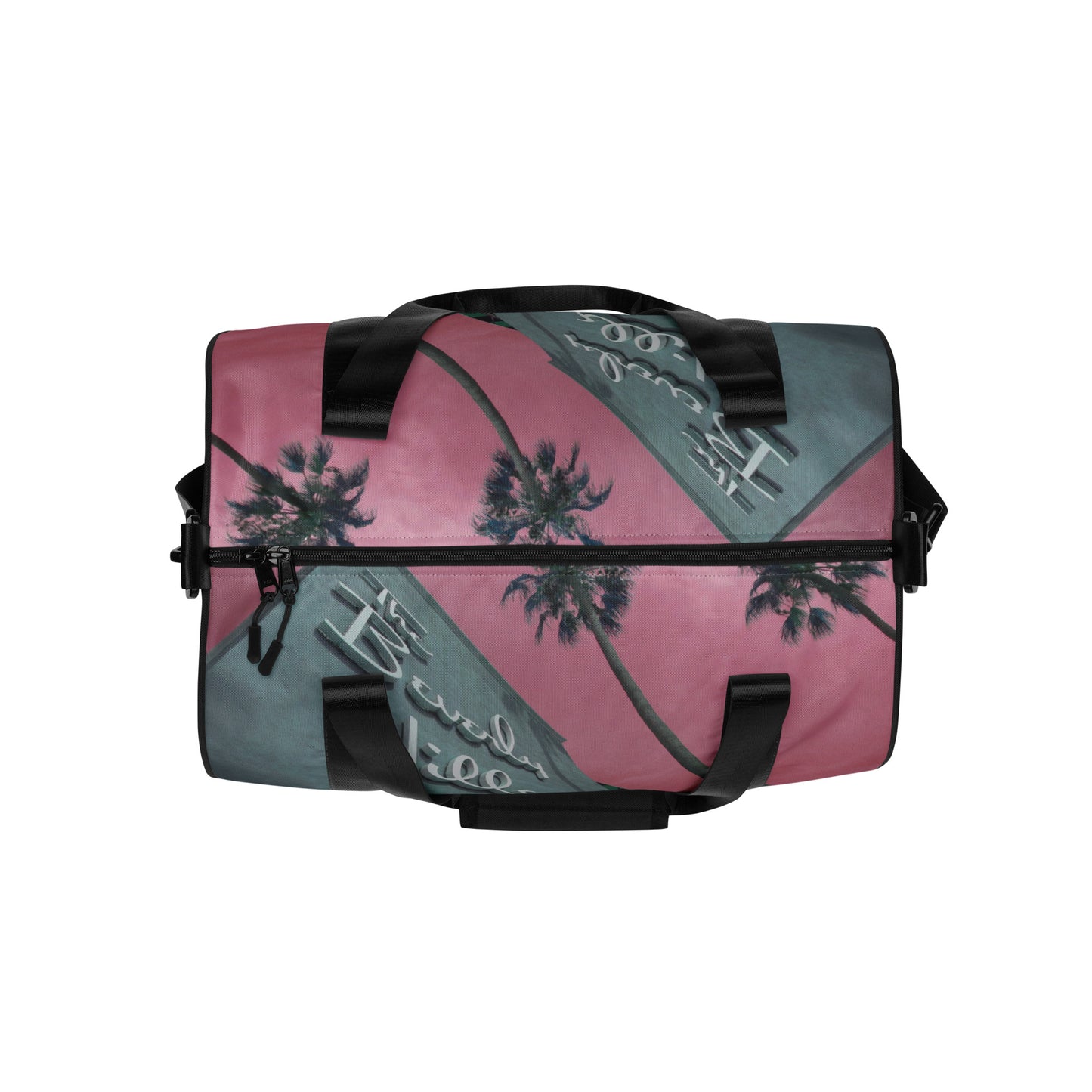 Beverly Hills Hotel Pink Sky All-Over Print Gym Bag