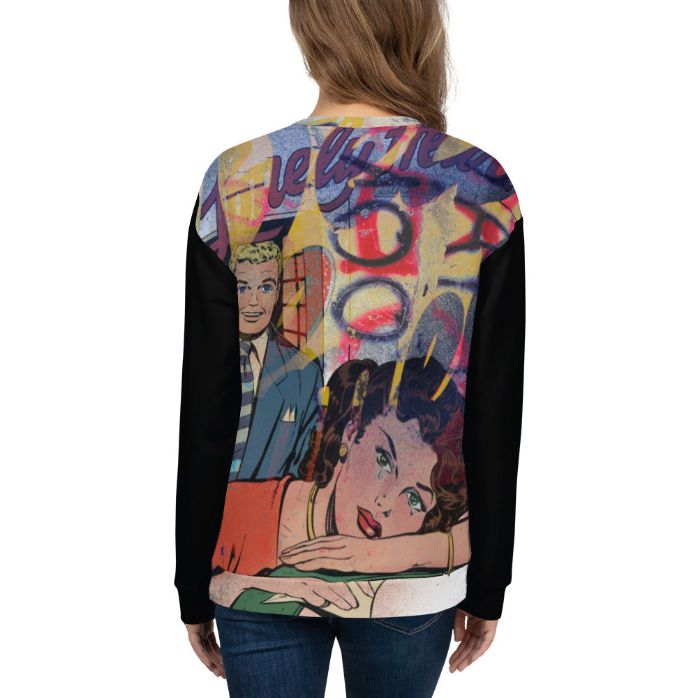 Neon Love Series Unisex Abstract Sweatshirt