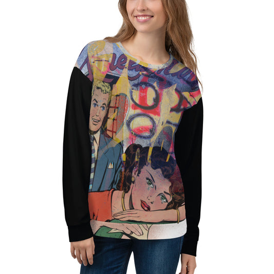 Neon Love Series Unisex Abstract Sweatshirt