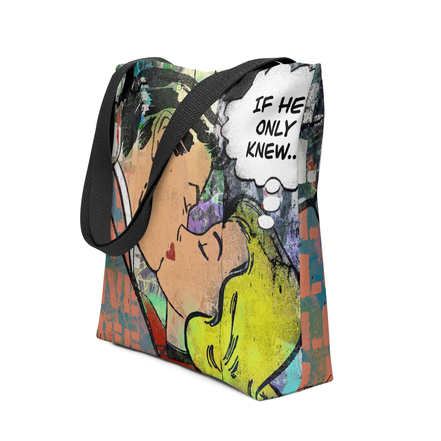 "If He Only Knew" Neon Love Series Tote Bag, Apparel & Accessories