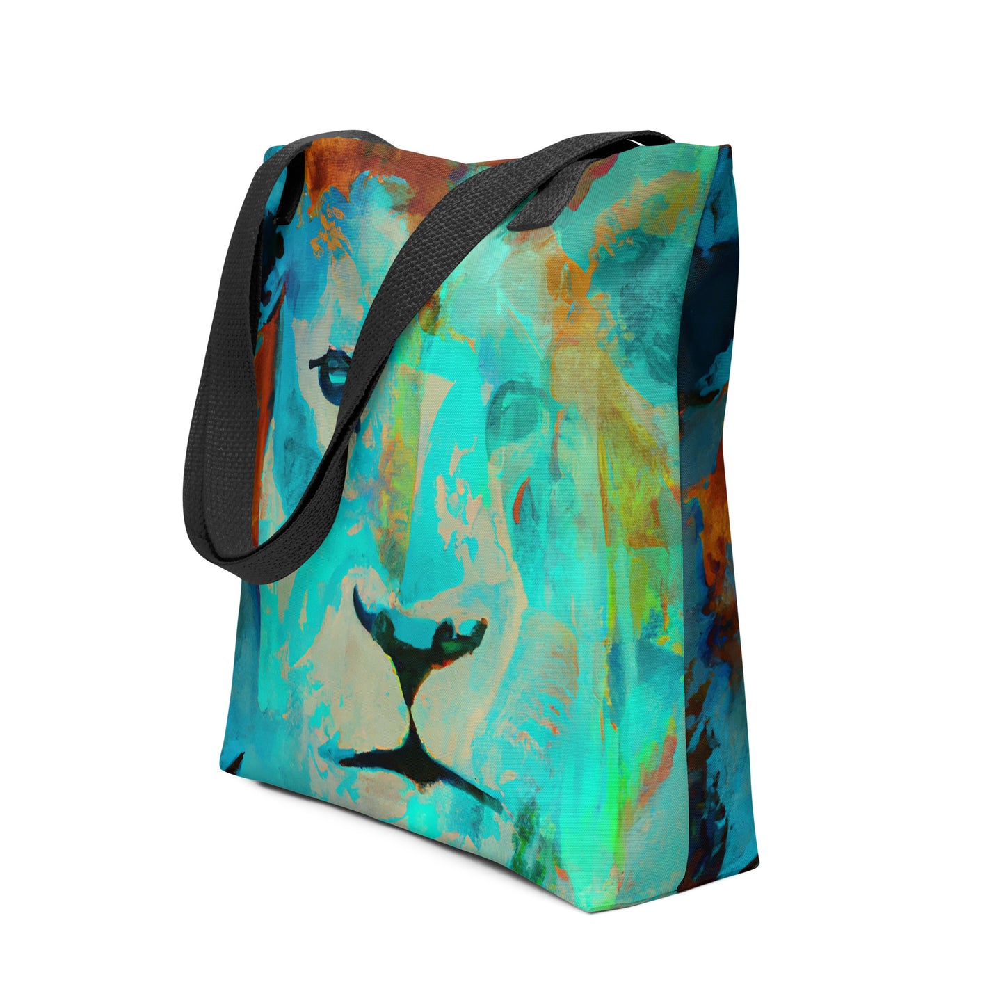 "Lion's Stare" Animal Life Tote Bag, Apparel & Accessories