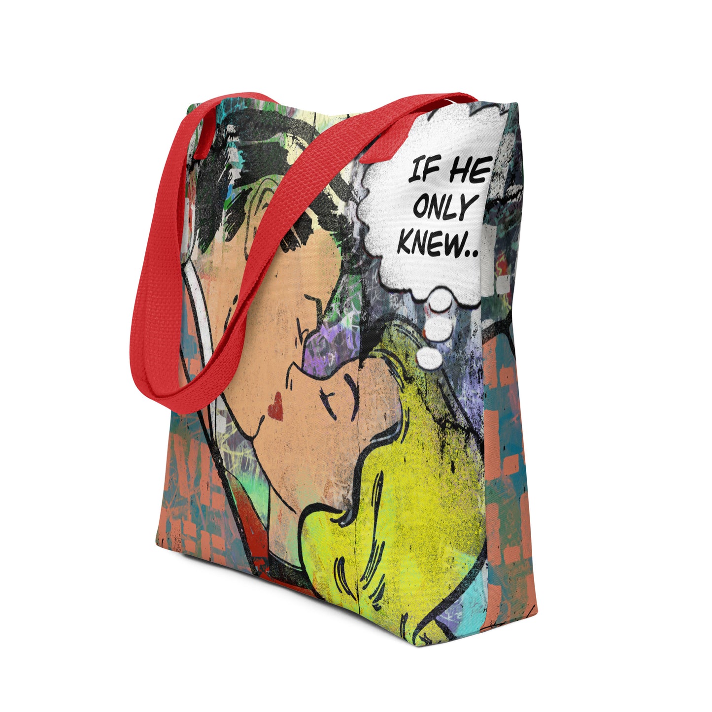 "If He Only Knew" Neon Love Series Tote Bag, Apparel & Accessories