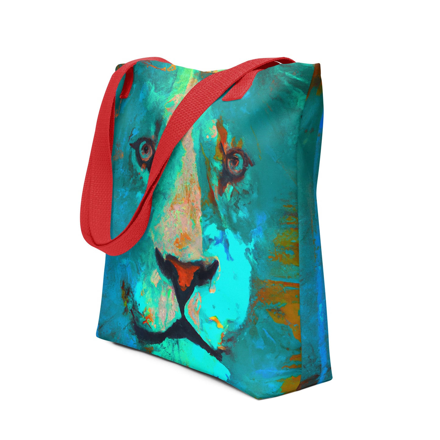 "Lion's Stare" Animal Life Tote Bag, Apparel & Accessories