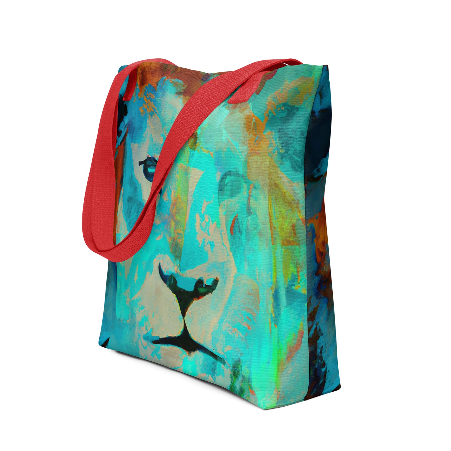 "Lion's Stare" Animal Life Tote Bag, Apparel & Accessories